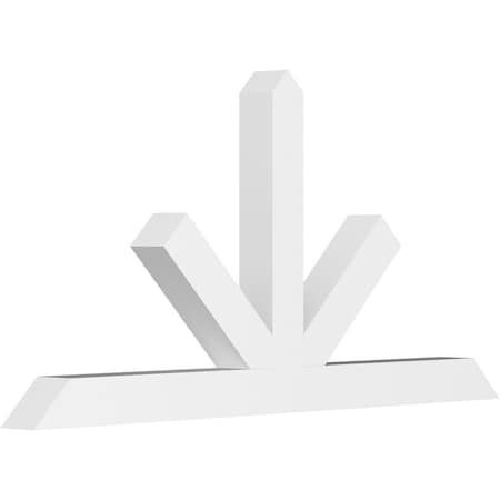 Ekena Millwork Saratoga Architectural Grade PVC Gable Bracket, 60"W x 30"H x 4"D x 4"F, 12/12 Pitch GBP060X30X0404SAR00